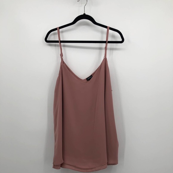 Torrid Sleeveless Cami Top Spaghetti Strap V-Neck Brown Size 2 - Picture 1 of 8